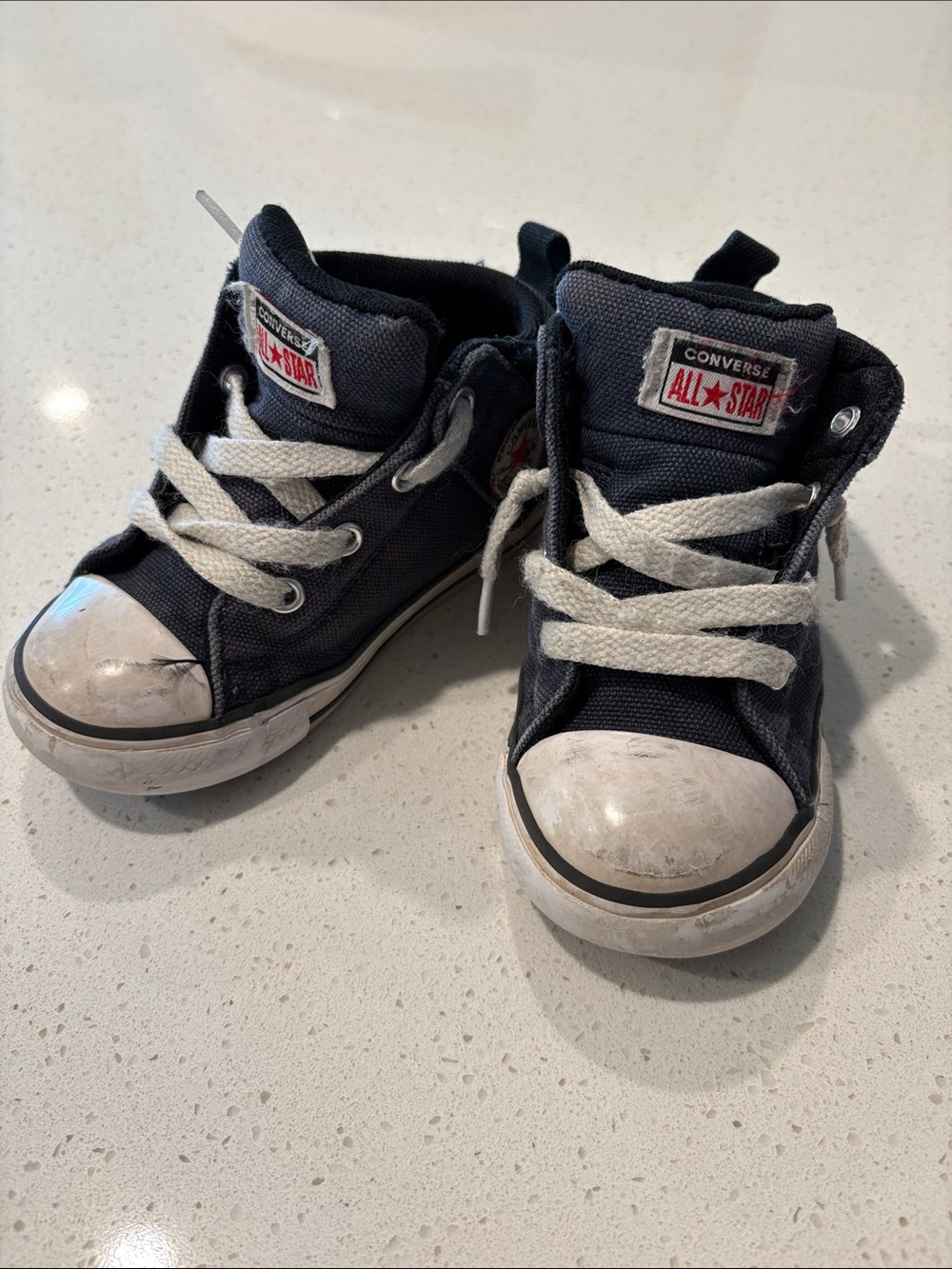 Converse Kids Navy and White High-Top Sneakers